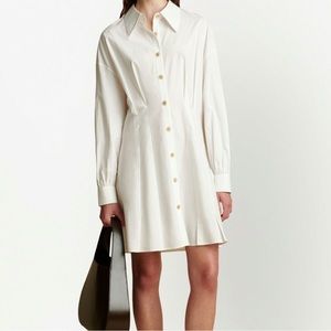 Khaite Winnie Long Sleeve Cotton Shirt Dress